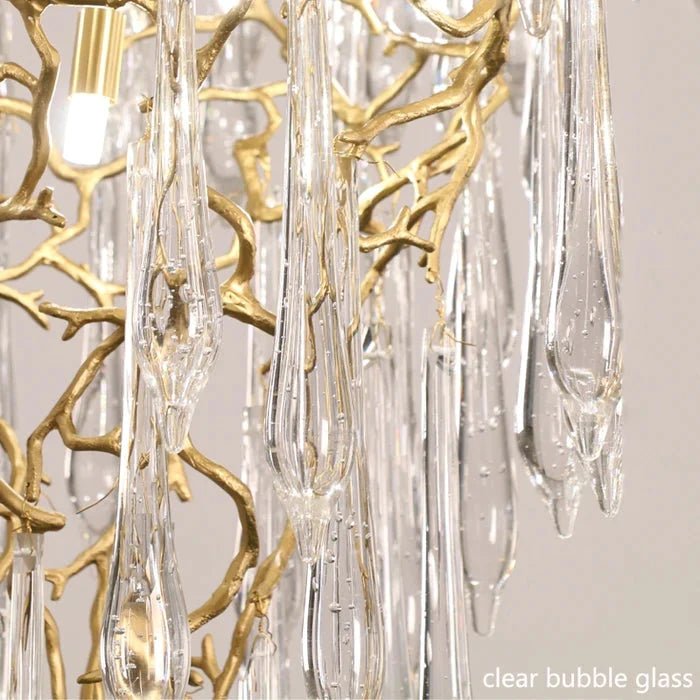 Modern Crystal Droplet Branch Staircase Chandelier - DIAMETER 100 CM(39.3IN) X HEIGHT 135 CM(53 IN)Blushlighting