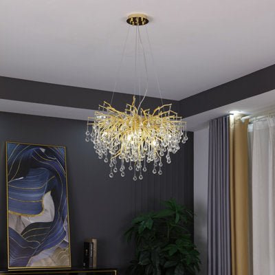 Modern Crystal Tree Branch Chandelier for Living Room - GoldBlushlighting