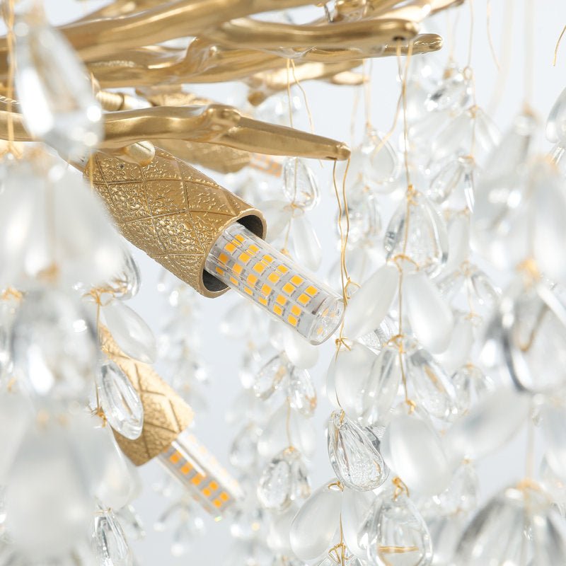 Modern Crystal Tree Branch Chandelier for Living Room - GoldBlushlighting