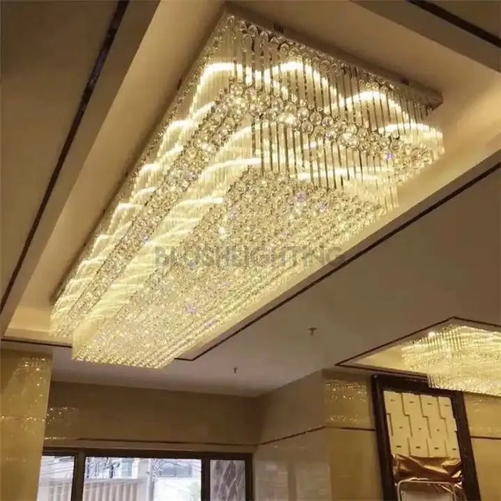 Modern Extra 2/3 Tiered Flush Mount Crystal Chandelier for Large Area-Chandeliers-Blushlighting-Blushlighting