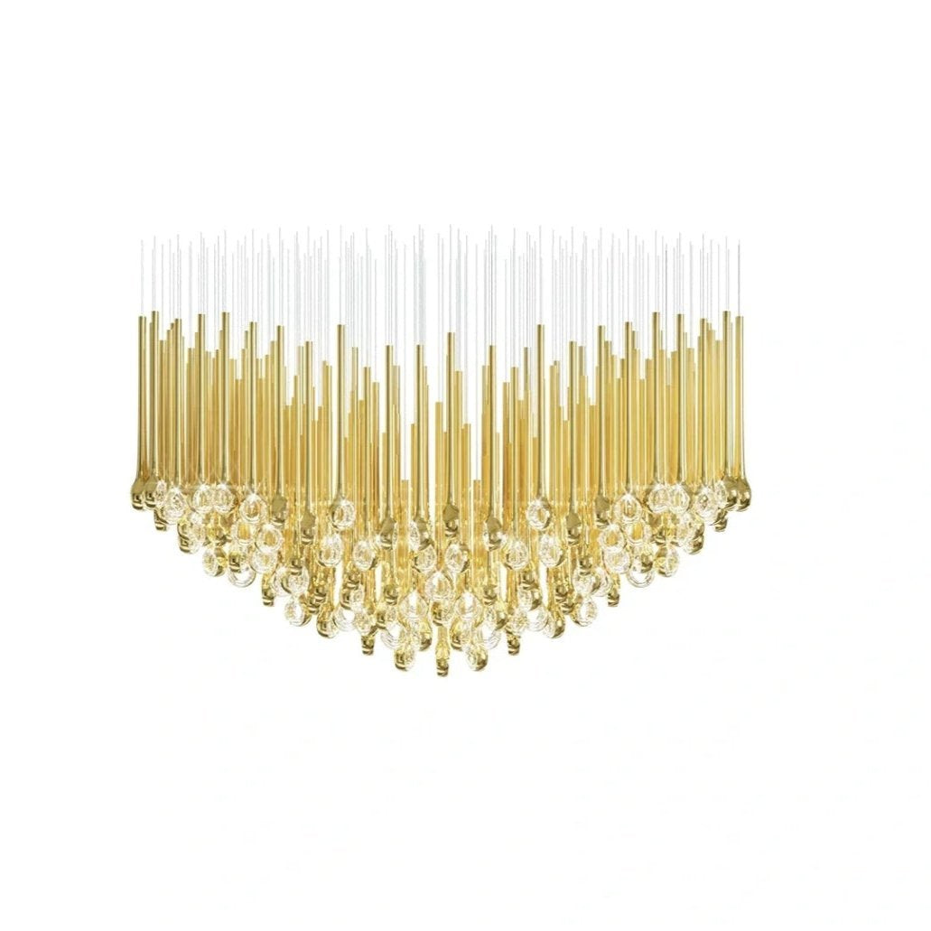 Modern Floating Long Gold Pendant Celing Chandelier for Living Room/High - ceiling - Without Canopy/L74.8"*W31.5"*H51.1"(L190cm*W80cm*130cm)Blushlighting