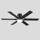 Modern Flush Mount Fans Light Ceiling Fans with Lights Black Low Profile Ceiling Fans 52“ - Blushlighting