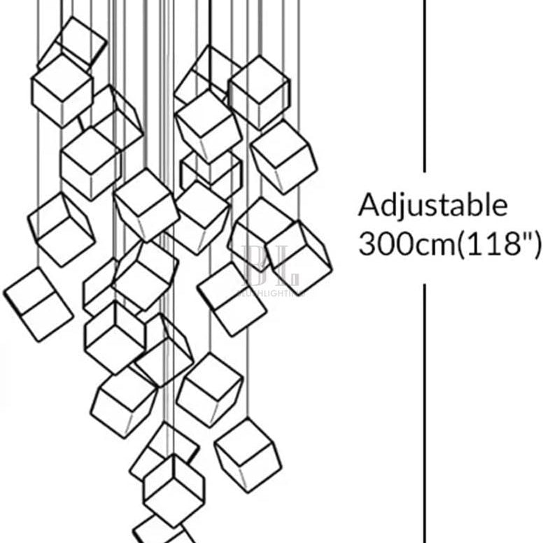 Modern G4 Led 26 Light Chandelier Glass Ice Cube Light Kitchen Living Room Ceiling Lighting Room-Chandelier-Blushlighting-Blushlighting