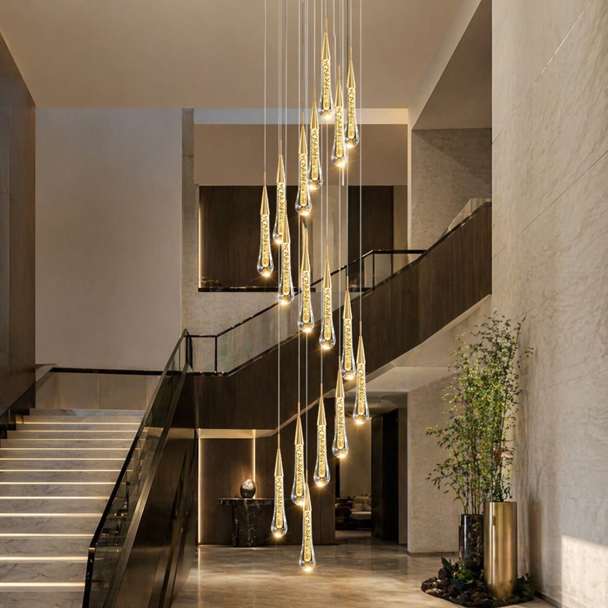 Modern Gold Chandelier Pendant Light Hanging Aluminum LED Fixture for Dining Room Illumination - 1 headsWarm lightBlushlighting