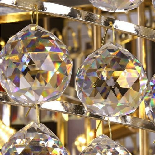 Modern Gold Foyer Extra Large Crystal Chandeliers Round Light Fixture For Hall Entrance - D39.4"*H59.1"Blushlighting