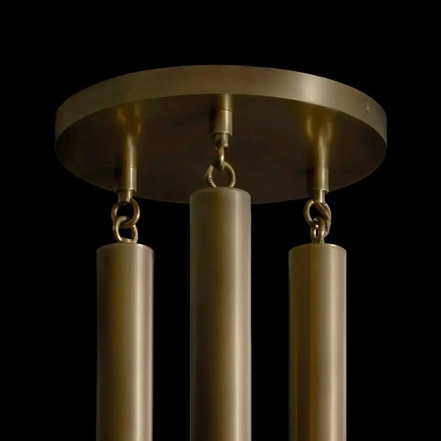 Modern Heritage Horsehair 9 - Light Pendant Unique Luxury Light Fixture - Blackened BrassJet BlackBlushlighting