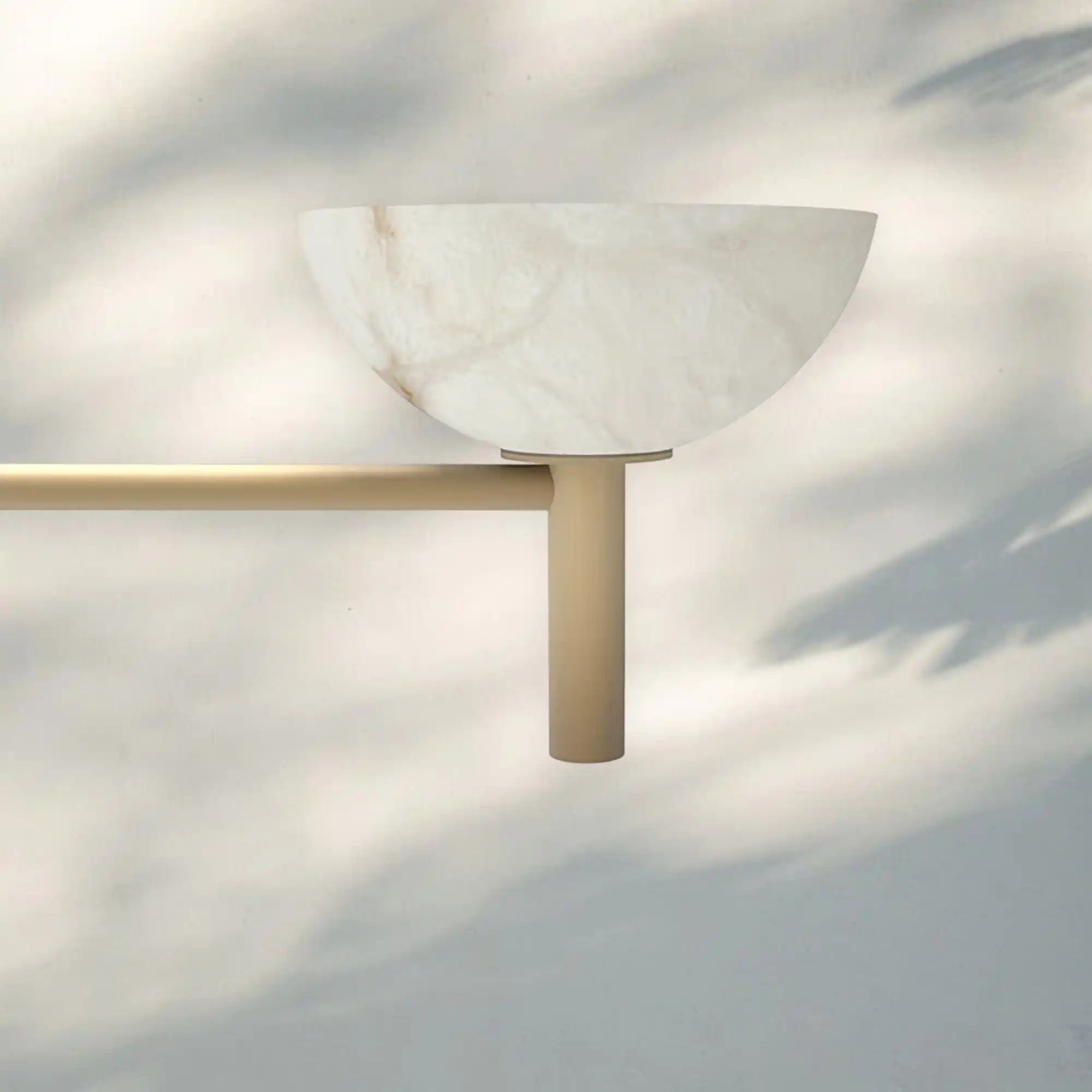 Modern Kitchen Island Pendant Light with Alabaster Shades, Linear Real Alabaster Pendant Lamp-Chandelier-Blushlighting