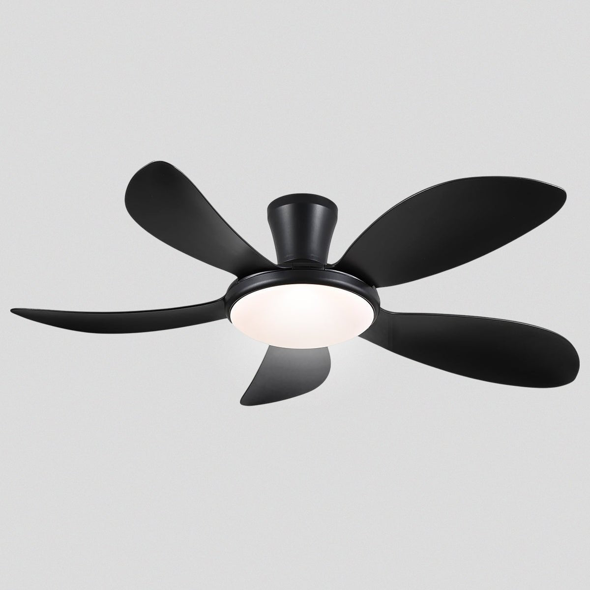 Modern LED Ceiling Fans Low Profile Ceiling Fans with Lights 6 Speeds 48" - BrownBlushlighting