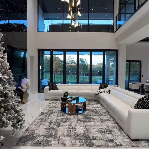 Modern Light Luxury Alabaster Chandelier in Gold Finish-Chandeliers-Blushlighting-Blushlighting