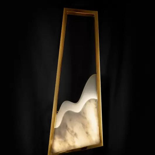 Modern Light Luxury Alabaster Chandelier in Gold Finish-Chandeliers-Blushlighting-Blushlighting