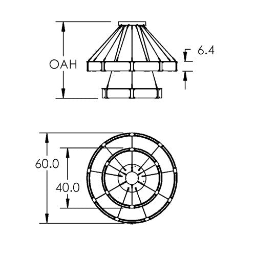Modern Light Luxury Two-tier Glass Ring Chandelier - D40"*+D60"/53kgChromeWarm LightBlushlighting