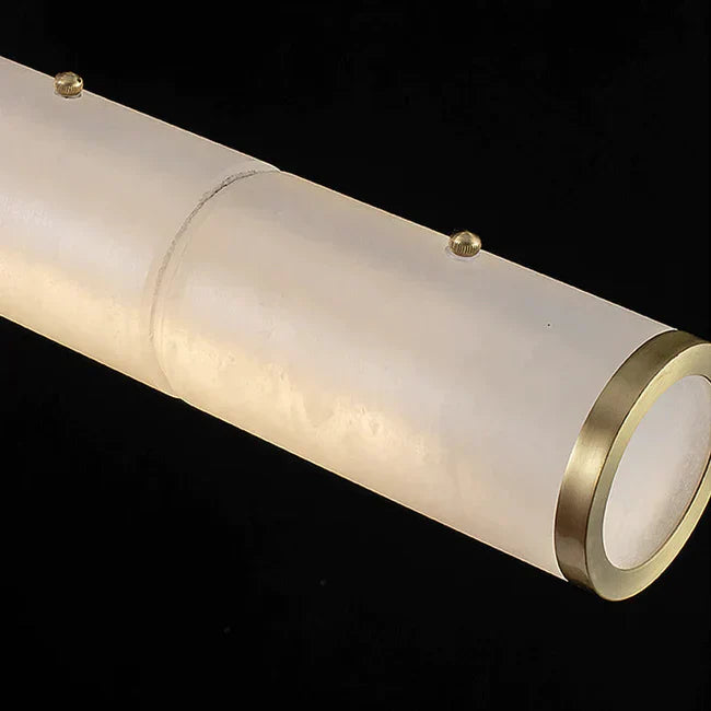 Modern Linear Alabaster Chandelier, Chandelier Over Dining Table-Pendant Light-Blushlighting