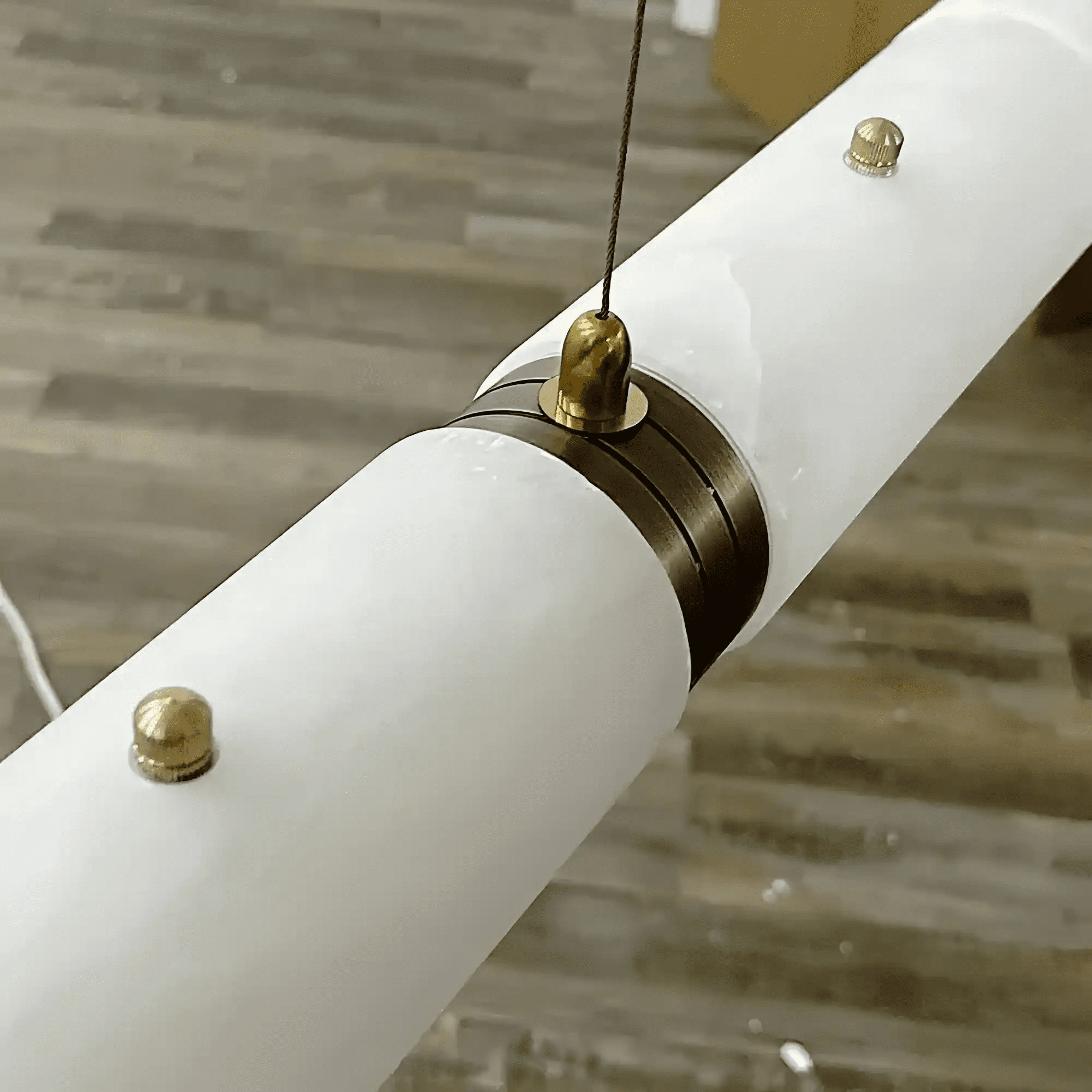 Modern Linear Alabaster Chandelier, Chandelier Over Dining Table - 47.24''LBlushlighting