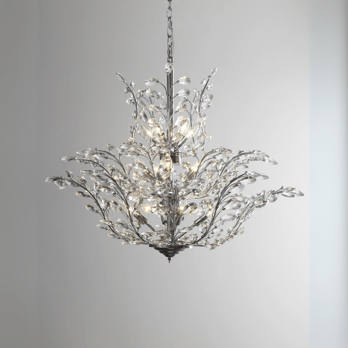 Modern Luxury Branches Crystal Chandelier for Low - ceiling - 18 Lights/D39"*H39"(D99cm*H99cm)Warm LightBlushlighting