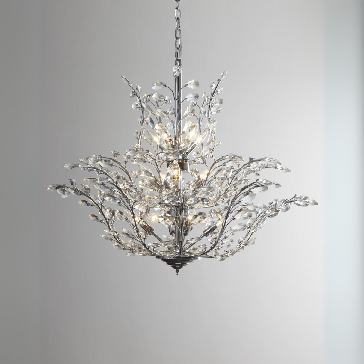 Modern Luxury Branches Crystal Chandelier for Low-ceiling-Blushlighting