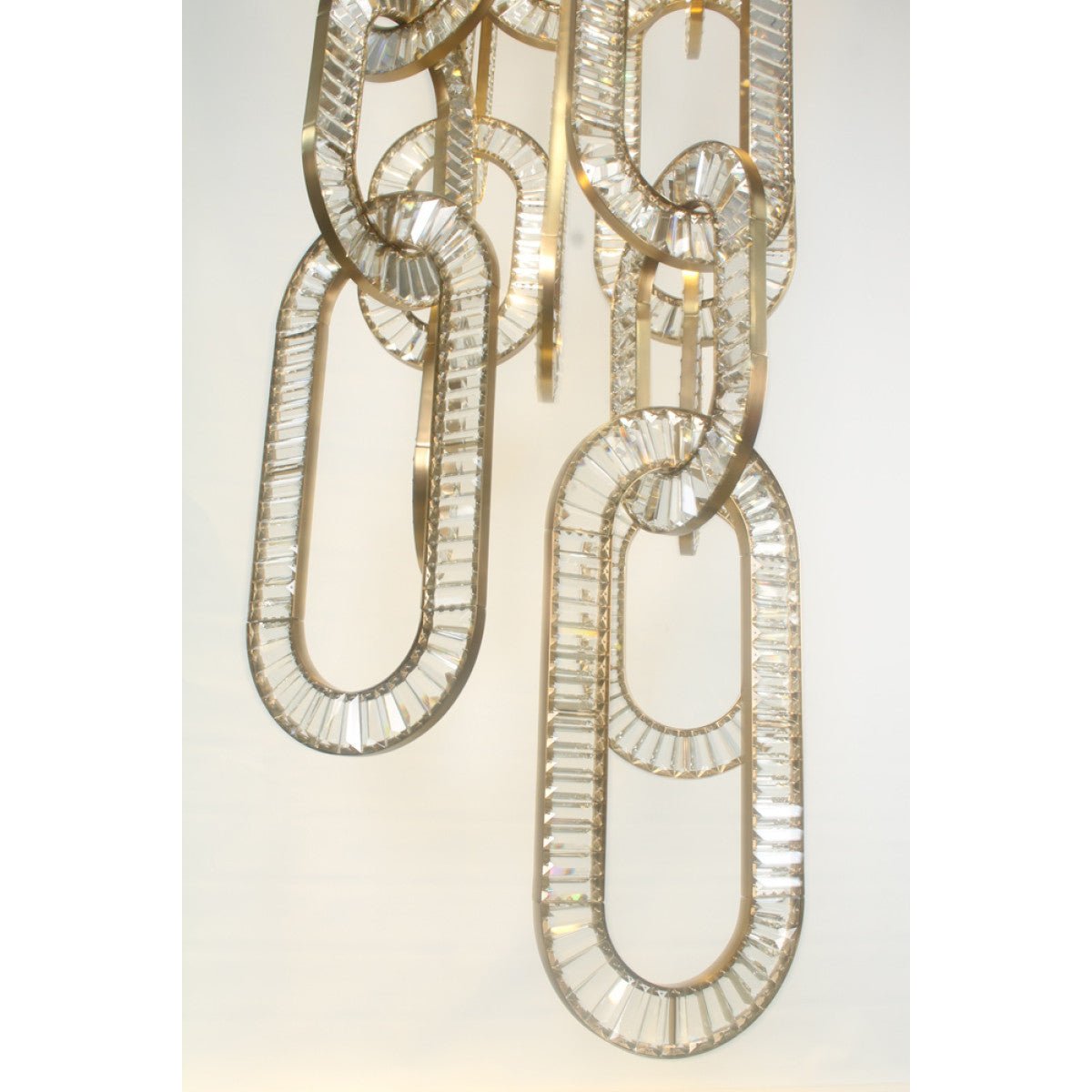 Modern Luxury Crystal Chain Cluster Chandelier for High Ceiling/Dining Room-Blushlighting-Blushlighting