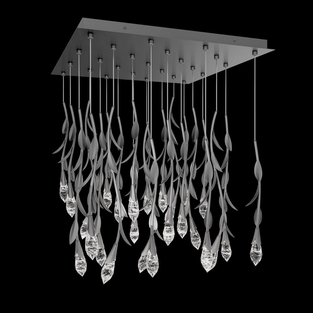 Modern Luxury Floating Branches Floral Crystal Chandelier-Blushlighting
