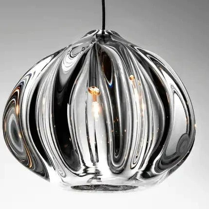 Modern Nordic Style Hand Blown Glass Pendant Crystal Chandelier for Dining Room/Living Room/Stairwell - 10 Lights/D19.7"*H118.1"/18KGRoundWarm LightBlushlighting