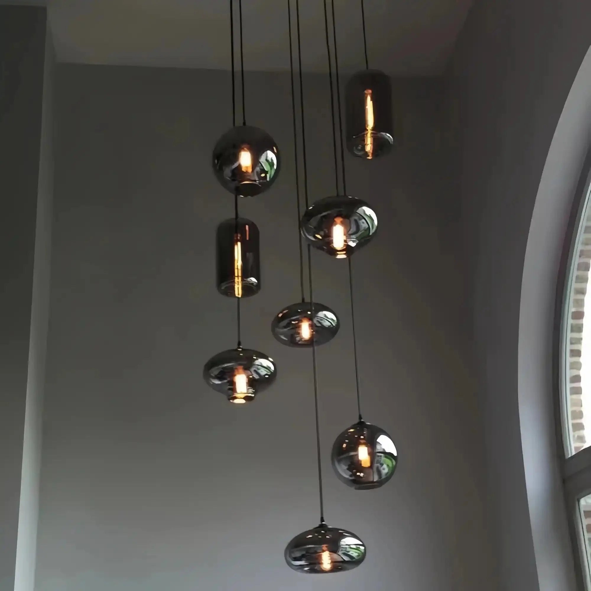 Modern Pendant Fixture light For 2 Story Foyer /Enterway /Staircase - Blushlighting