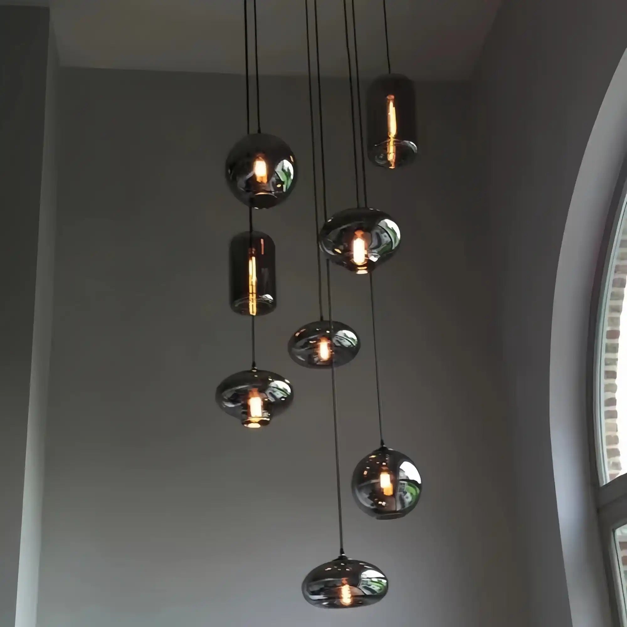 Modern Pendant Fixture light For 2 Story Foyer /Enterway /Staircase - Blushlighting