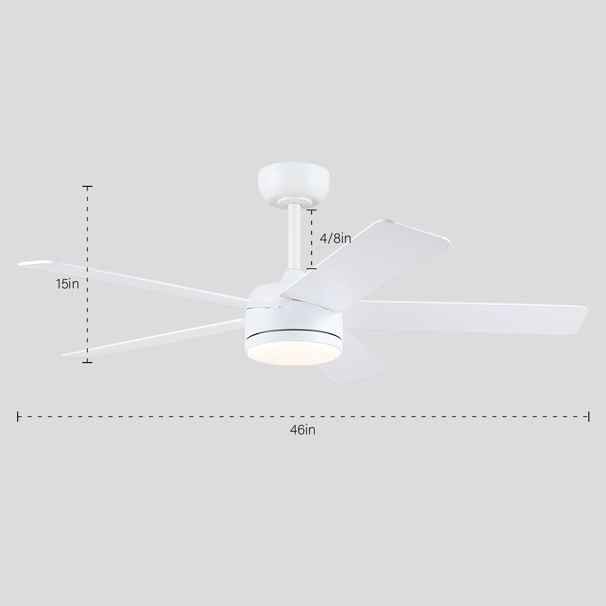 Modern Recessed Ceiling Fan Light - NickelBlushlighting