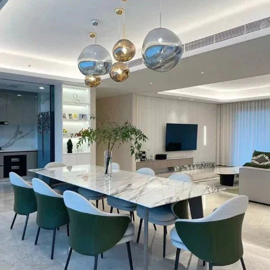 Modern Rock Glass Special Shape Pendant Lighting - D7.87''GoldWarm LightBlushlighting
