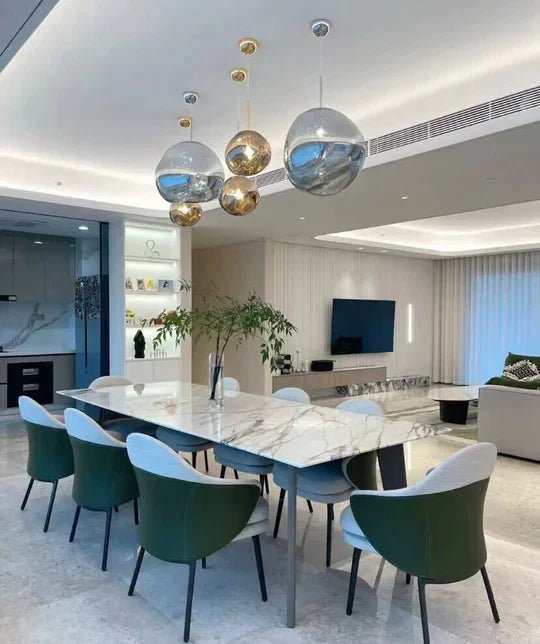 Modern Rock Glass Special Shape Pendant Lighting - D7.87''GoldWarm LightBlushlighting