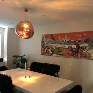 Modern Rock Glass Special Shape Pendant Lighting - D7.87''GoldWarm LightBlushlighting