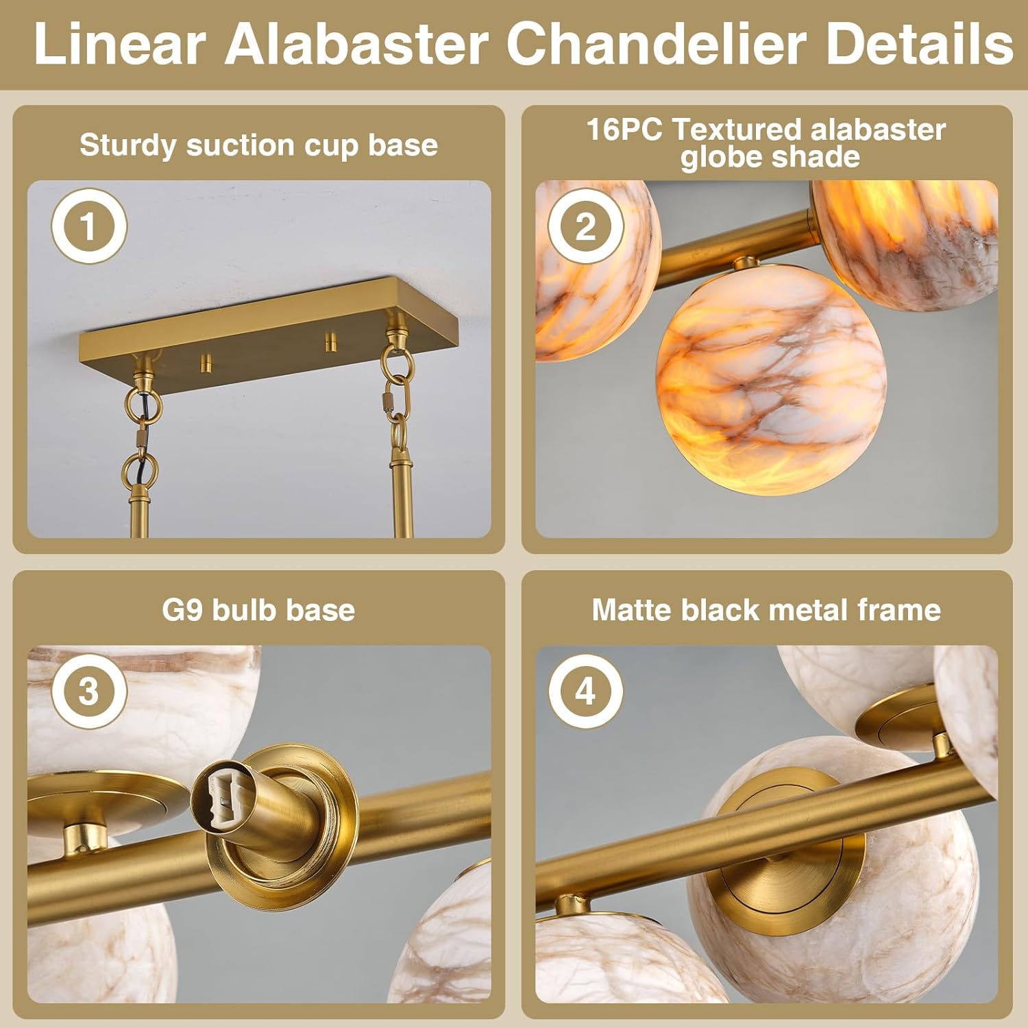 Modern Round Alabaster Chandelier - D1400-55"L × 54.9"W × 11.8"HBlushlighting