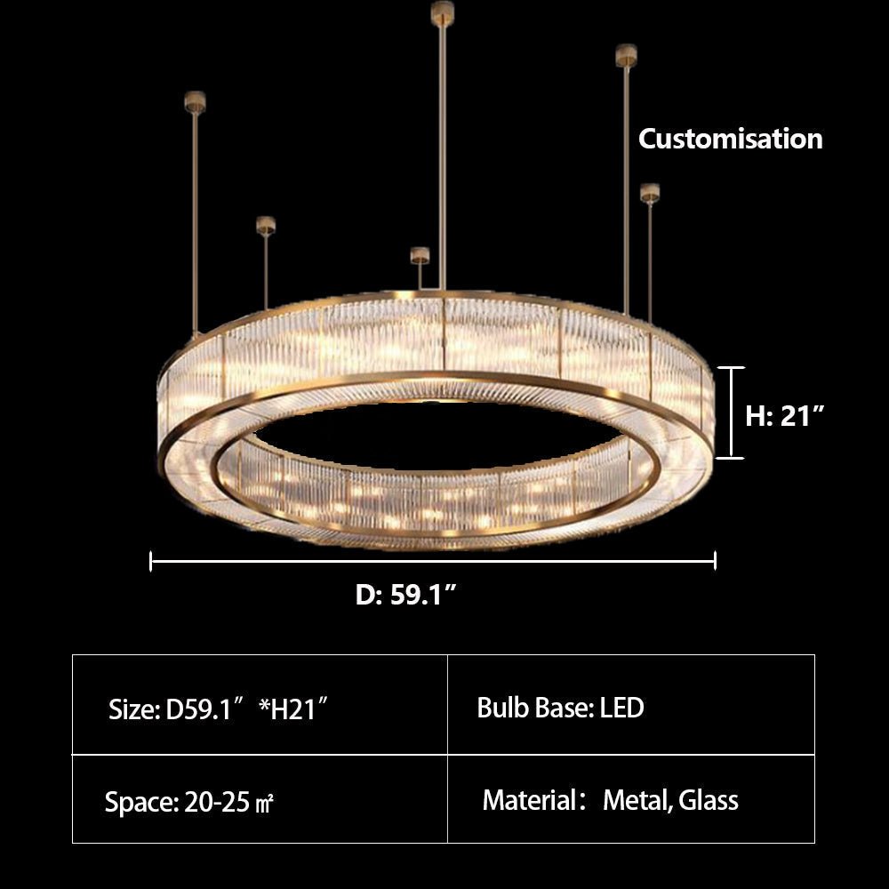Modern Round Drum Dimmable Chandelier for Living Room/Bedroom - D31.5"*H10"Blushlighting
