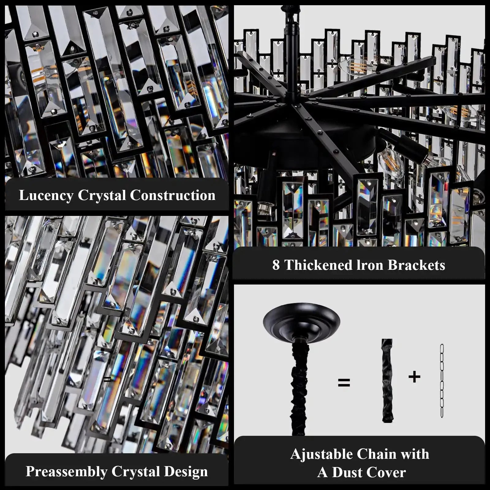 Modern Round Luxury K9 Crystal Chandelier for Dining Room Entryway Foyer - Blushlighting