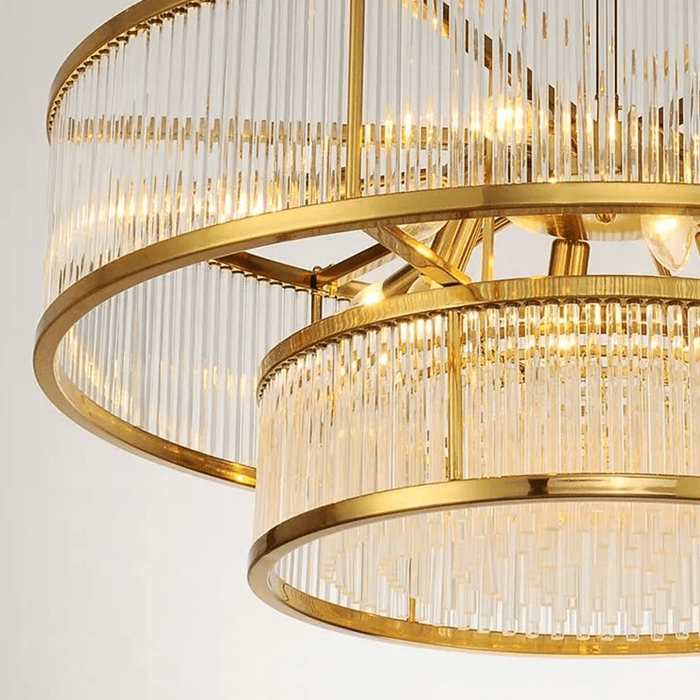 Modern Round/Rectangular Glass Rods Chandelier - Rectangular/L59.1"*H11.8"Warm LightBlushlighting