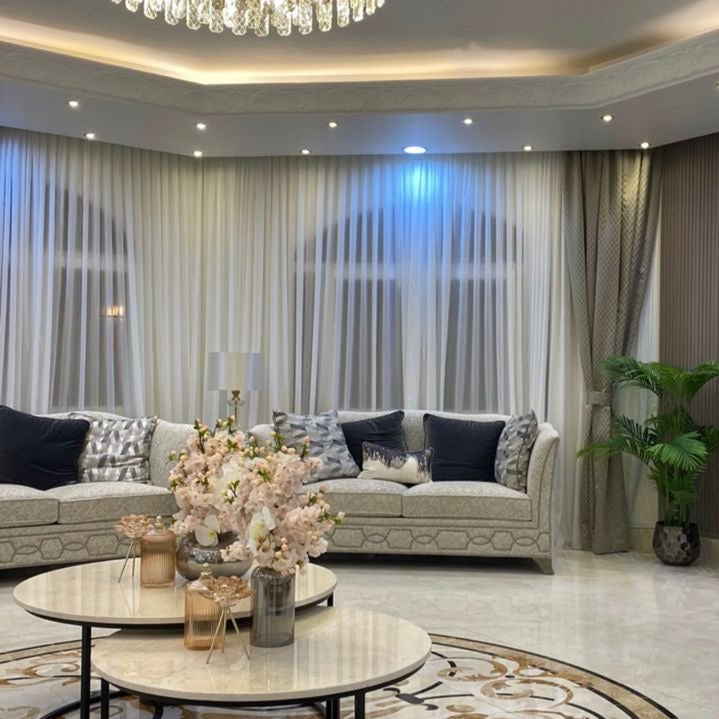 Modern Smoky Gray Crystal Chandelier Gleamy Light Fixture for Living/Dining Room/ Bedroom/ Home Office-Chandeliers-Blushlighting-Blushlighting