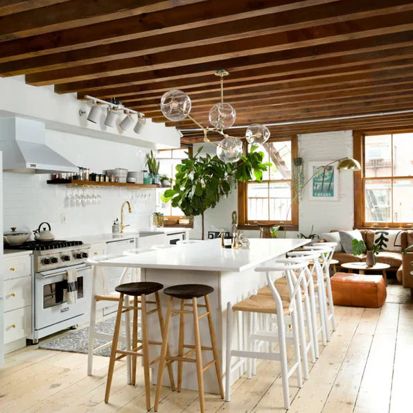 Modern Sputnik Smoky Gray/Amber Glass Branch Chandelier for Kitchen Island/Dining Room-Chandeliers-Blushlighting