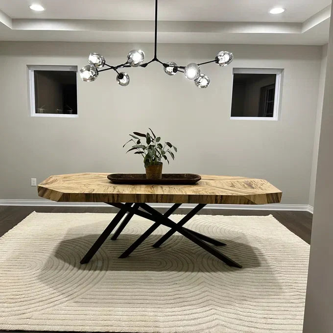 Modern Sputnik Smoky Gray/Amber Glass Branch Chandelier for Kitchen Island/Dining Room-Chandeliers-Blushlighting