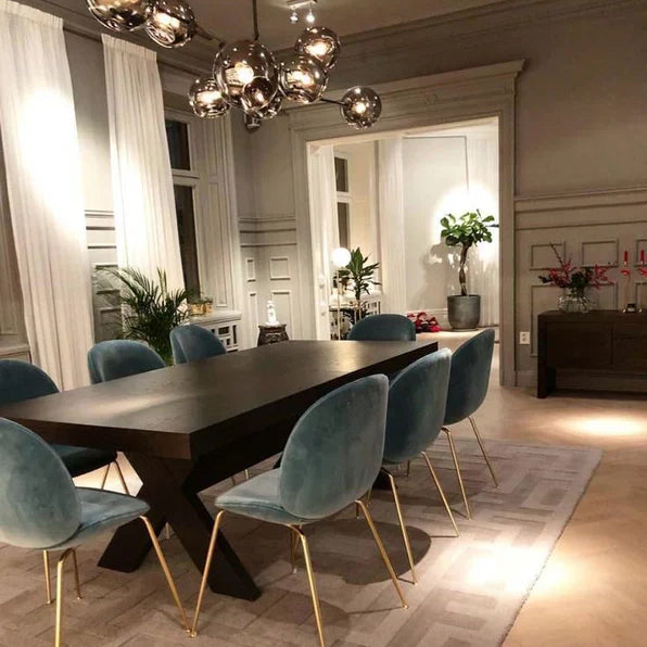 Modern Sputnik Smoky Gray/Amber Glass Branch Chandelier for Kitchen Island/Dining Room-Chandeliers-Blushlighting