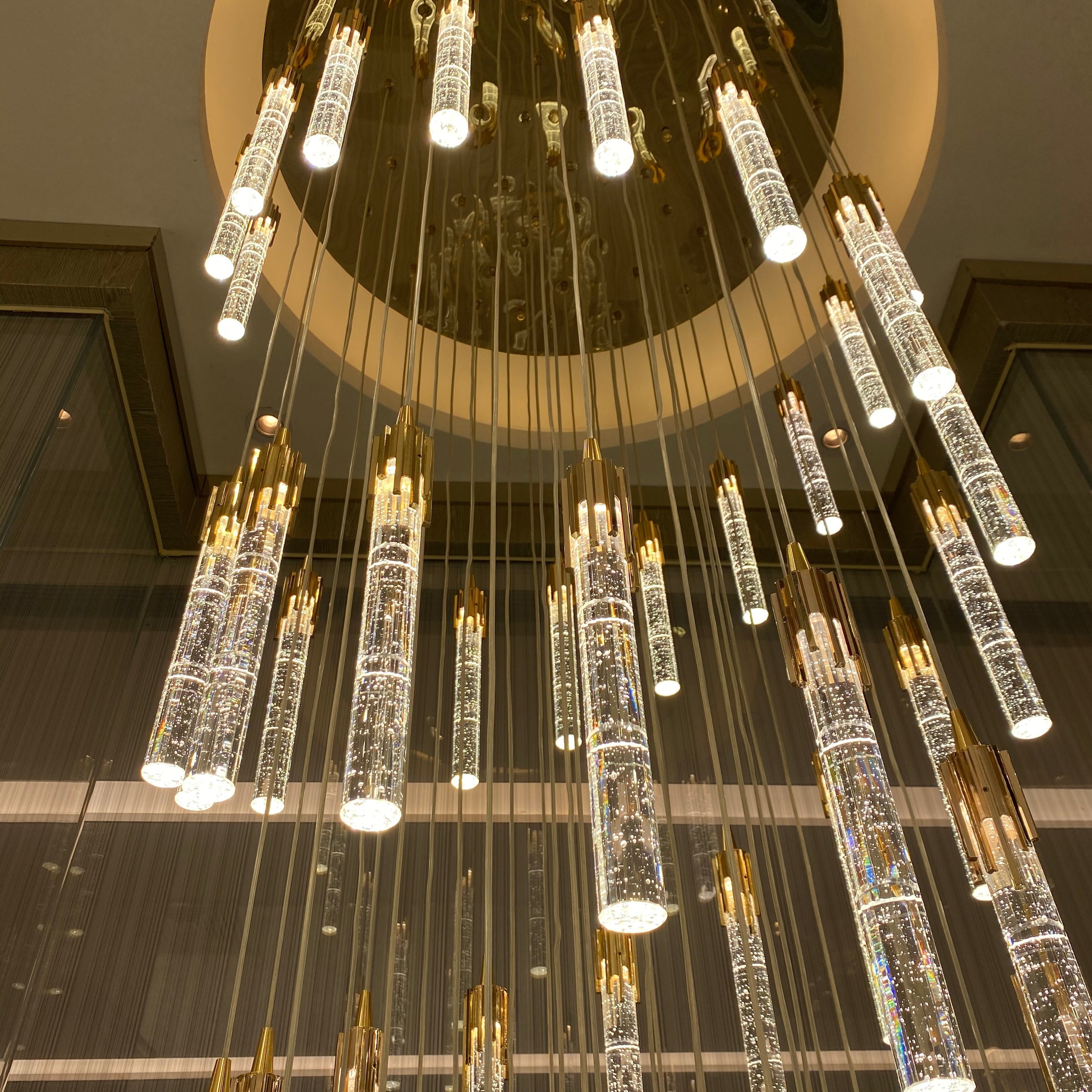 Modern Stair Light Foyer Staircase Hall Ceiling Lamps Spiral Stair Chandelier Crystal Droplight Luxury Hall Decoration Lights-Chandeliers-Blushlighting-Blushlighting