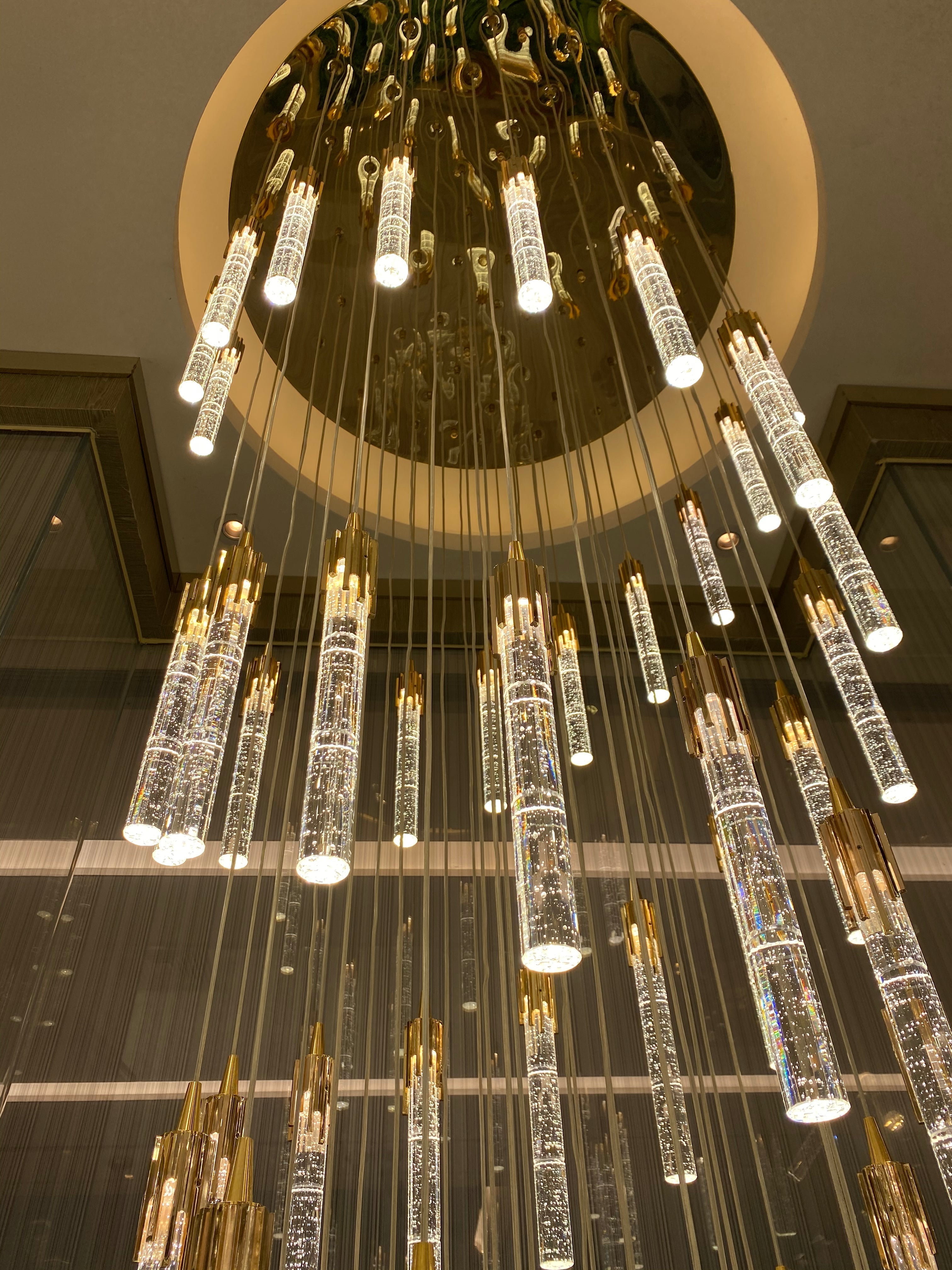 Modern Stair Light Foyer Staircase Hall Ceiling Lamps Spiral Stair Chandelier Crystal Droplight Luxury Hall Decoration Lights-Chandeliers-Blushlighting-Blushlighting