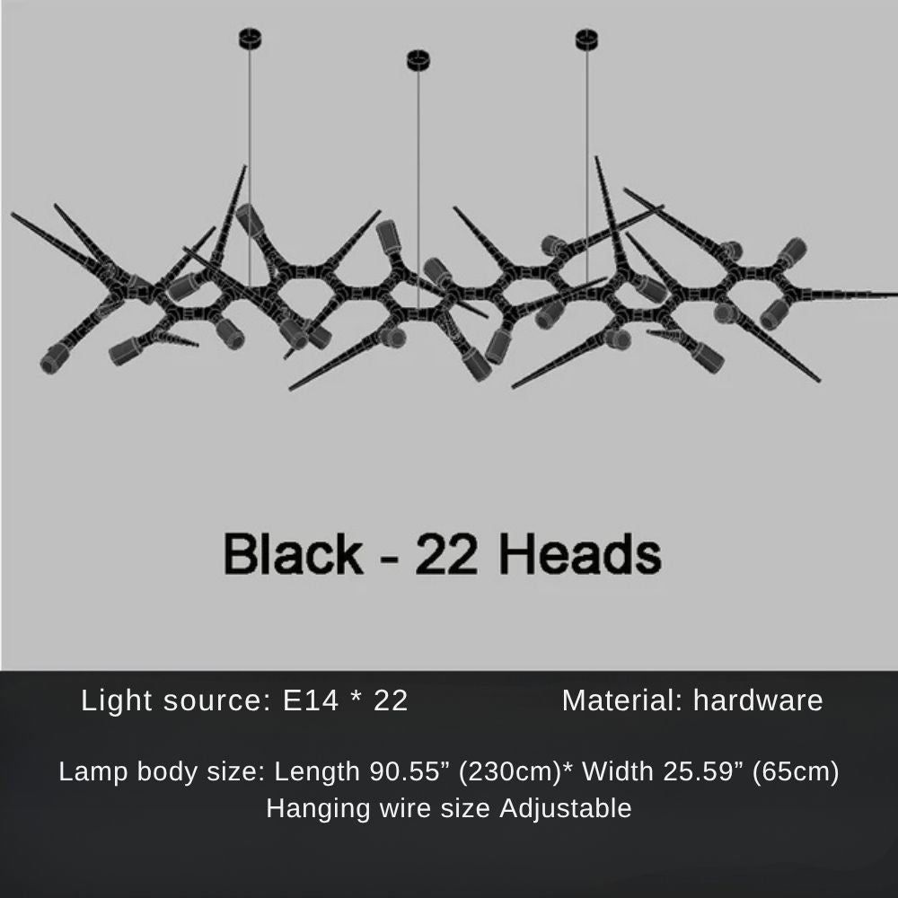 Modern Trendy Dining Room Lighting - 177” (L450cm)Warm light 3000KBlushlighting