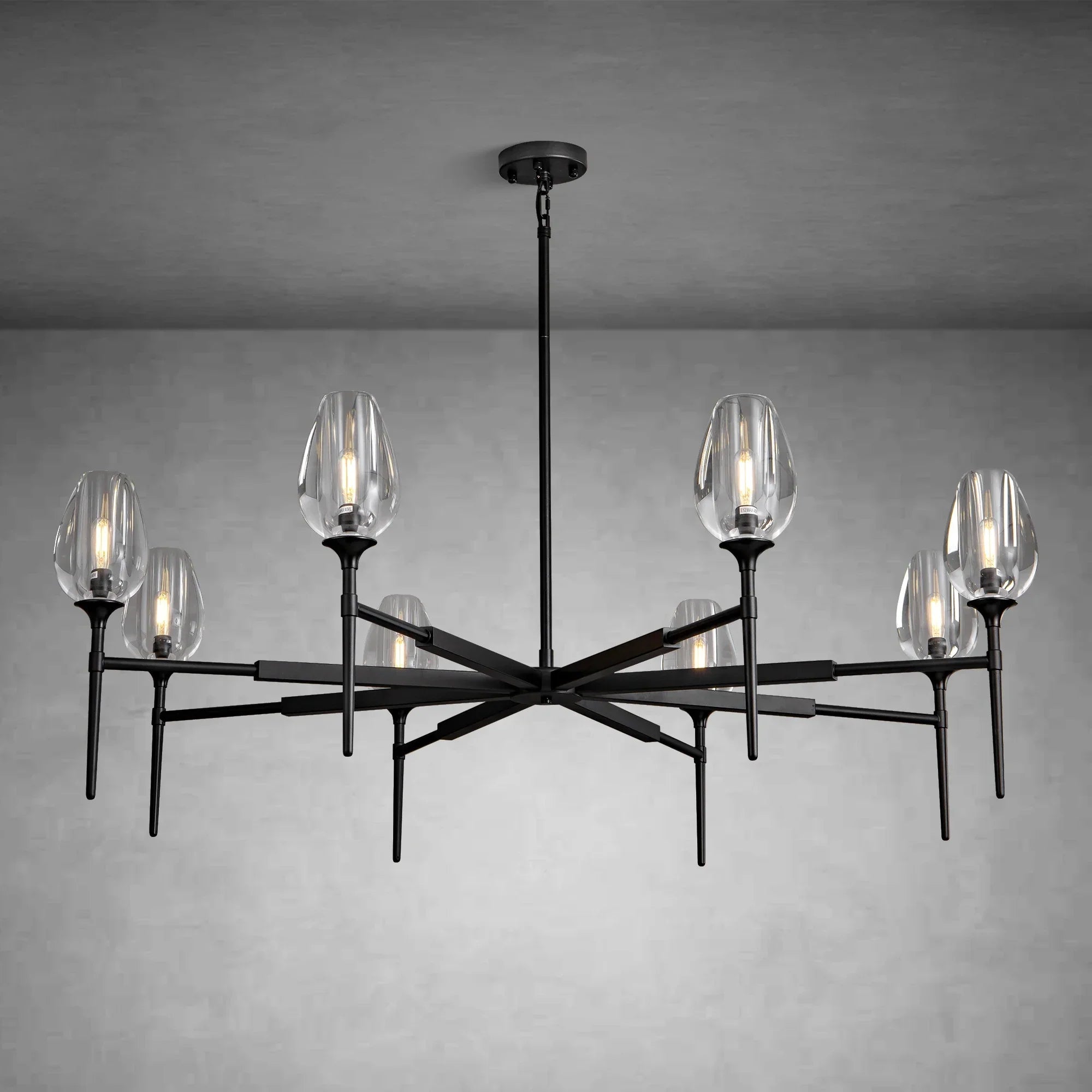 Modern Tulip Round Chandelier for Living Rooms and Bedrooms - Bronze8 HeadBlushlighting