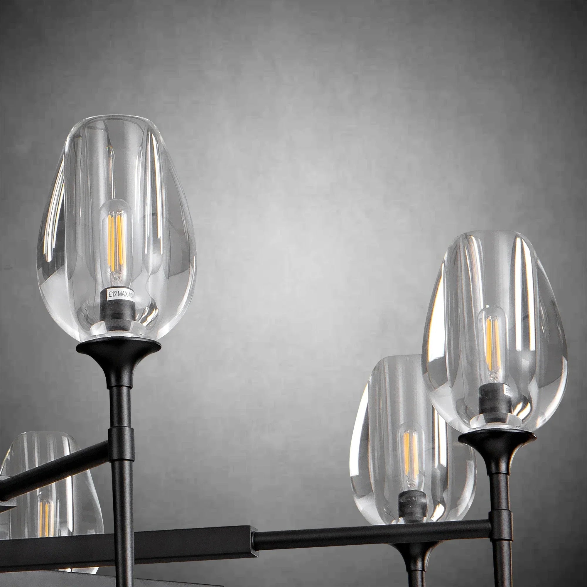 Modern Tulip Round Chandelier for Living Rooms and Bedrooms - Bronze8 HeadBlushlighting