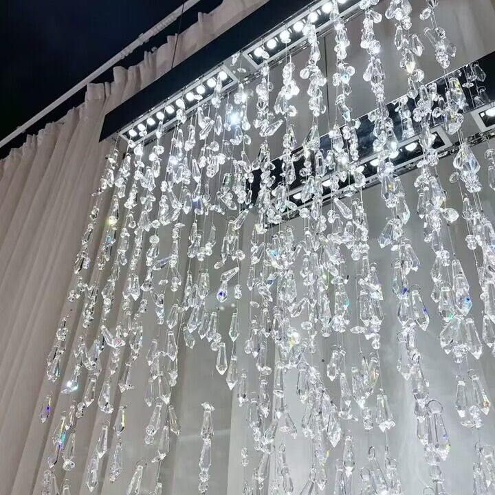 Modern Waterfall Tassel Crystal Chandelier for Dining & Kitchen-Chandelier-Blushlighting-Blushlighting