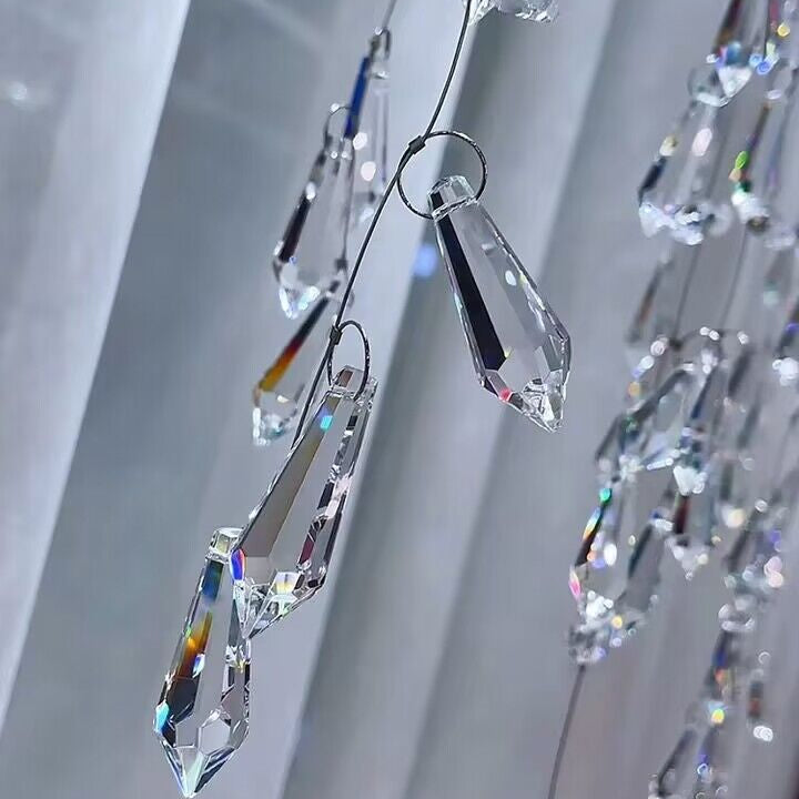 Modern Waterfall Tassel Crystal Chandelier for Dining & Kitchen-Chandelier-Blushlighting-Blushlighting