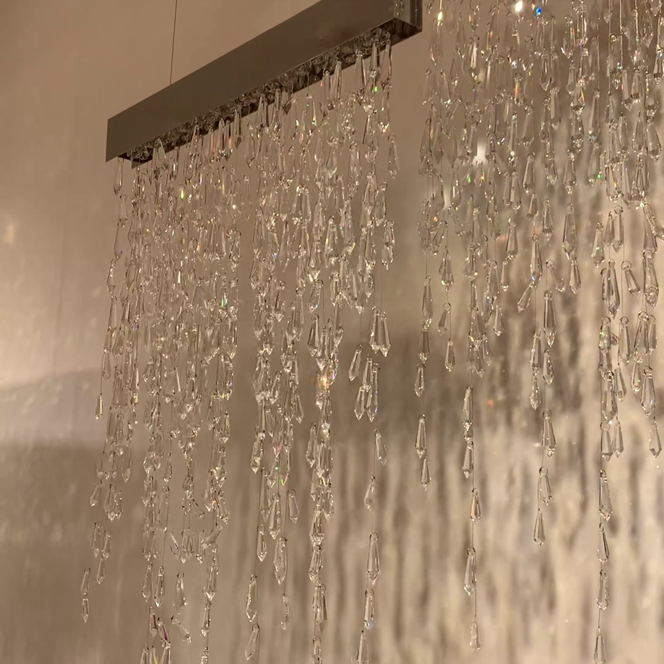 Modern Waterfall Tassel Crystal Chandelier for Dining & Kitchen-Chandelier-Blushlighting-Blushlighting