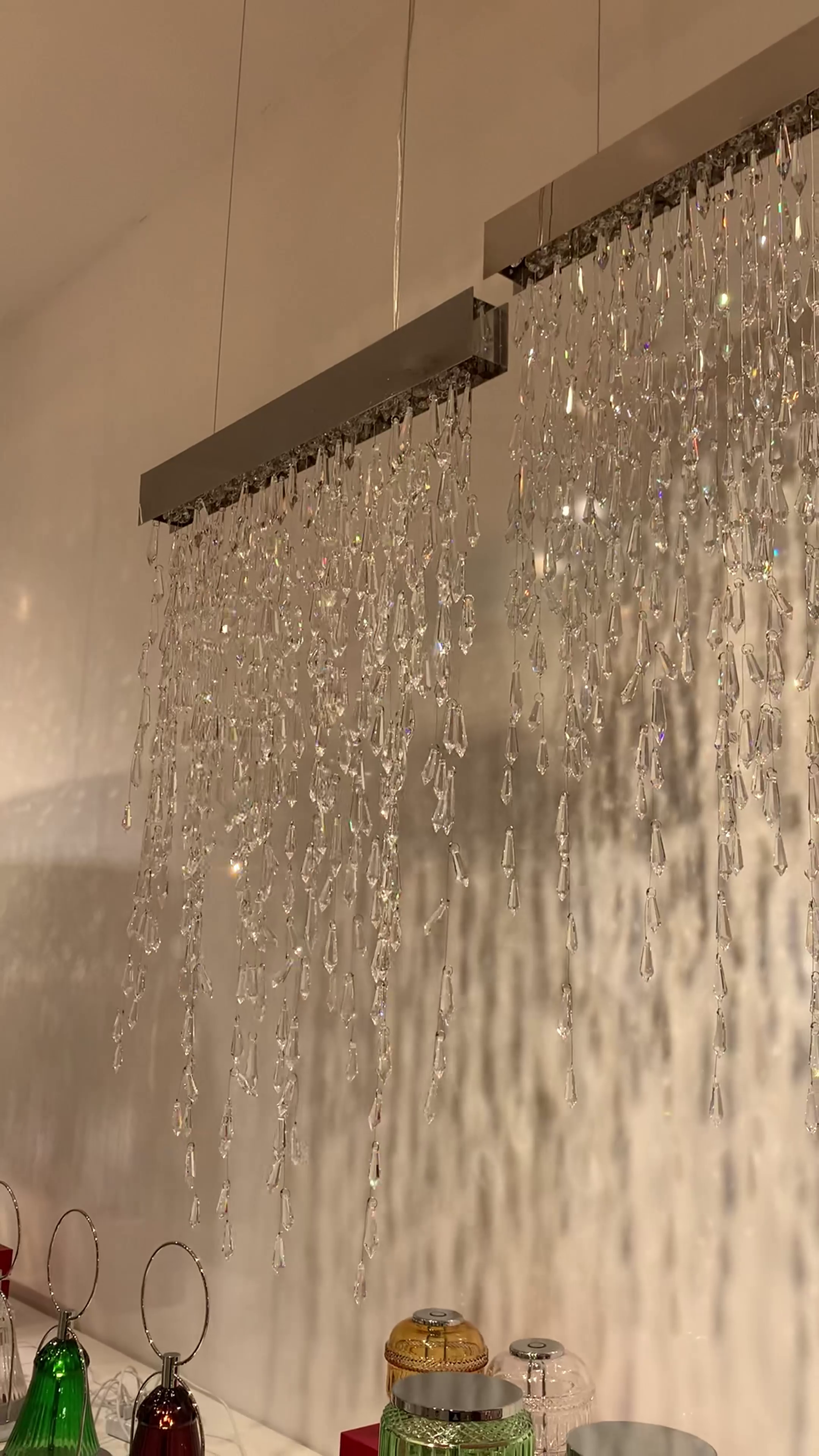 Modern Waterfall Tassel Crystal Chandelier for Dining & Kitchen-Chandelier-Blushlighting-Blushlighting