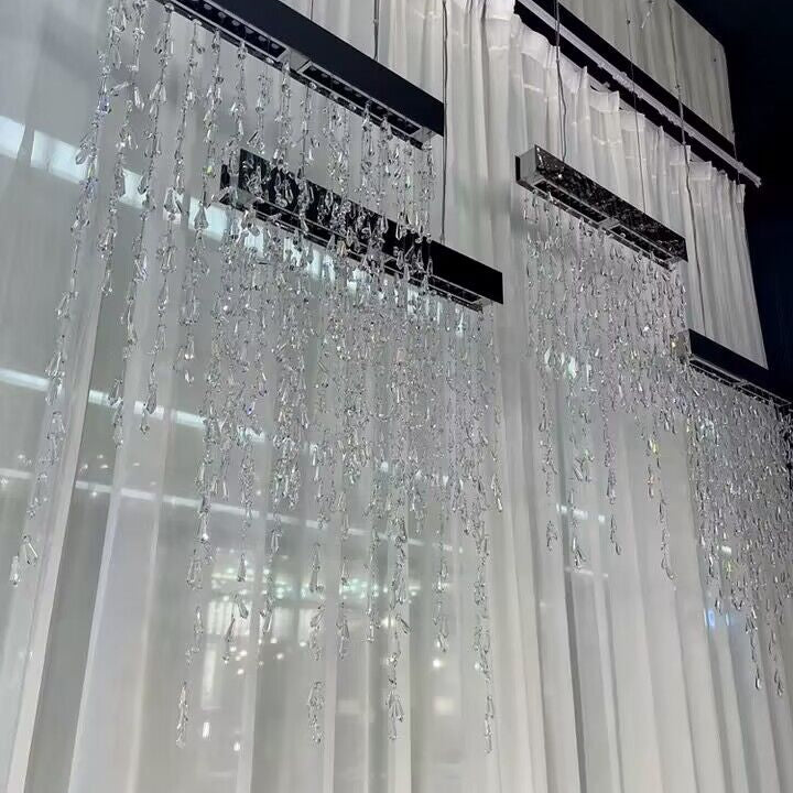 Modern Waterfall Tassel Crystal Chandelier for Dining & Kitchen-Chandelier-Blushlighting-Blushlighting