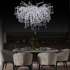 Doris Rain Branch Chandelier Dia 23.5" Silver-Chandelier-Blushlighting