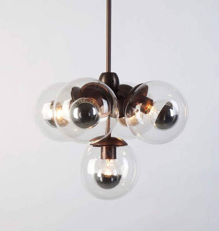 Modo Pendant - 5 Globes - BlackSmokeBlushlighting