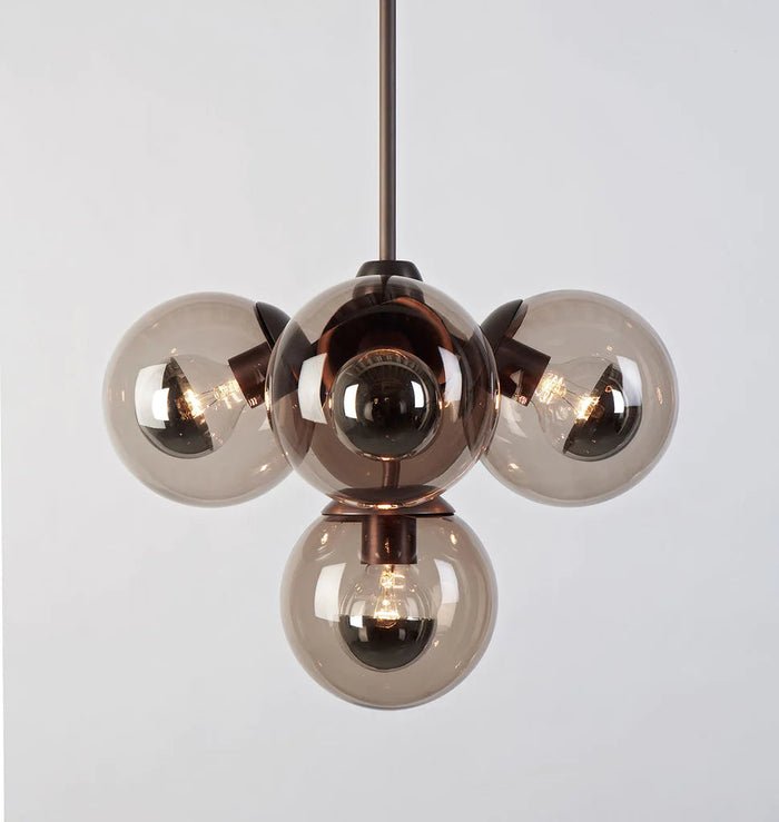 Modo Pendant - 5 Globes - BlackSmokeBlushlighting