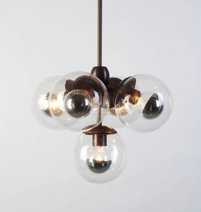 Modo Pendant - 5 Globes-Chandelier-Blushlighting-Blushlighting